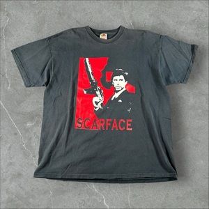 Vintage Scarface Shirt Mens Small Black 2XL Black Red Movie Promo Bad Guys‎ Mob